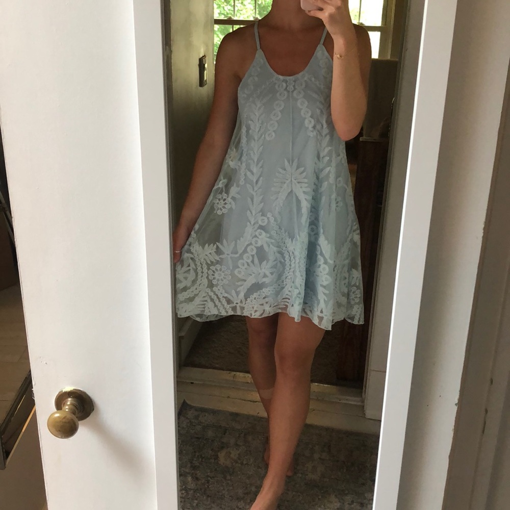 Baby Blue Lace Summer Dress
